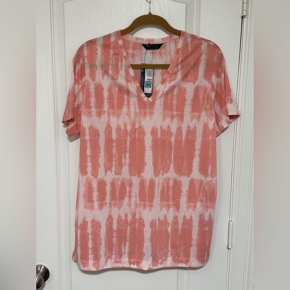 Vibrant Tie-Dye V-Neck Tee